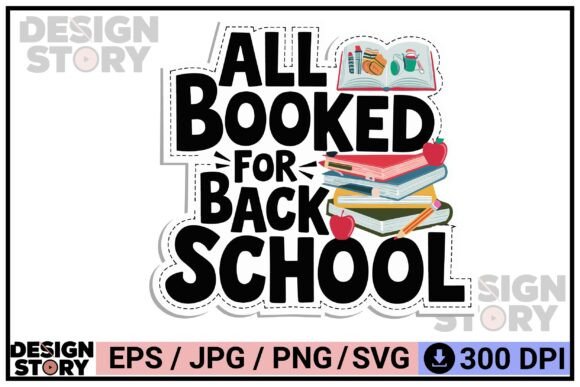 All Booked Back to School Typography: Graphics & Illustrations
