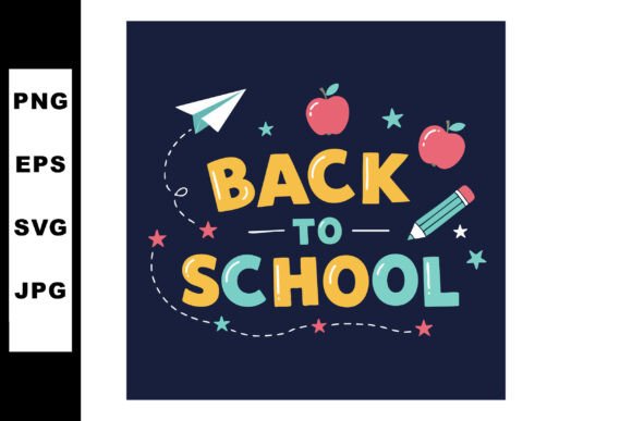 Back to School Colorful Lettering with P Graphics