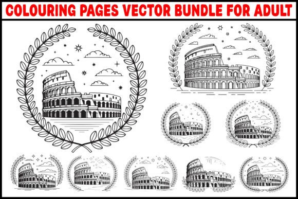 Back to School Coloring Pages Vector Bun: Graphics & Illustrations
