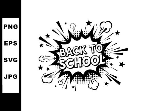 Back to School Comic Style Explosion Tex