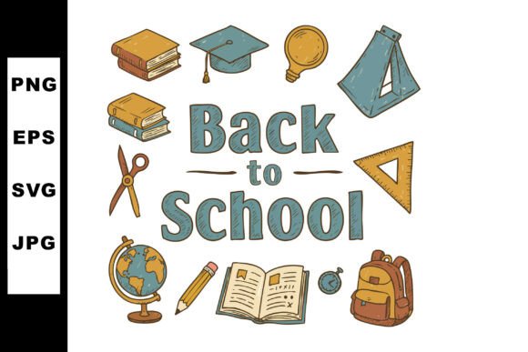 Back to School Education Supplies Graphics & Illustrations