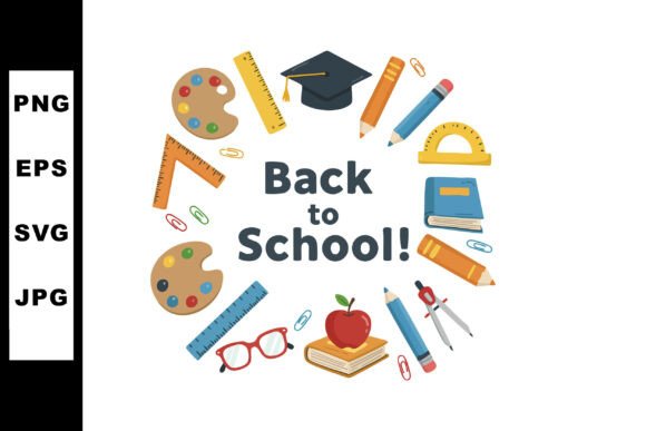 Back to School Education Supplies Graphics & Illustrations