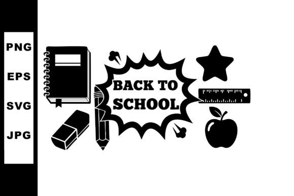 Back to School Education Supplies Notebo Graphics