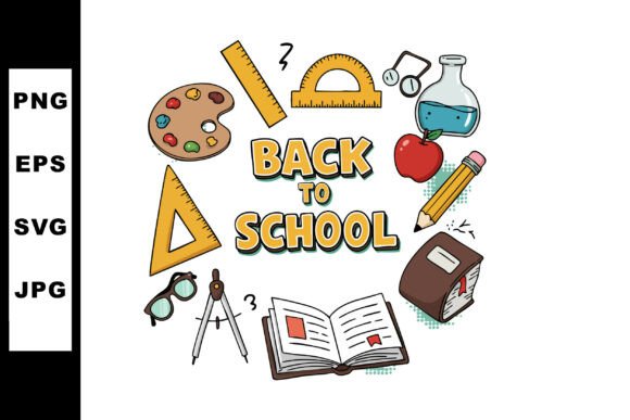 Back to School Education Supplies with O Graphics