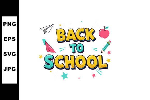 Back to School Education Theme with Pape: Graphics & Illustrations