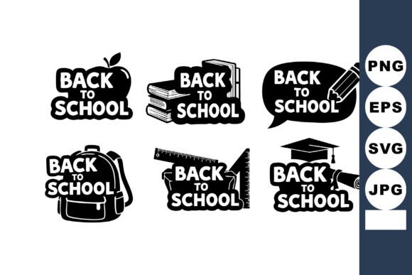 Back to School Icons Set: Graphics & Illustrations