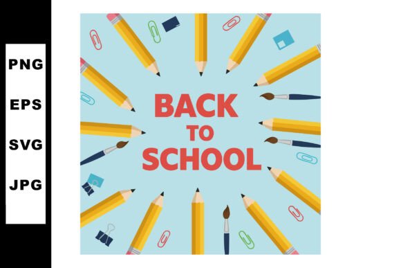 Back to School Pencils and Paintbrushes