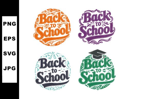 Back to School Round Badge Designs: Graphics & Illustrations