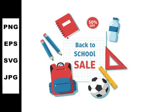 Back to School Sale Graphics: Bright Illustrations for Real Publishing