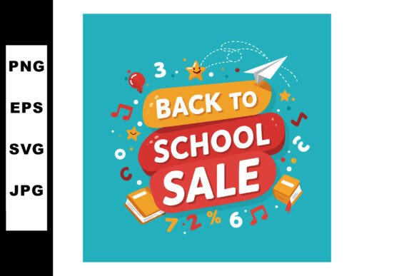 Back to School Sale Promotion Vector Wit Graphics