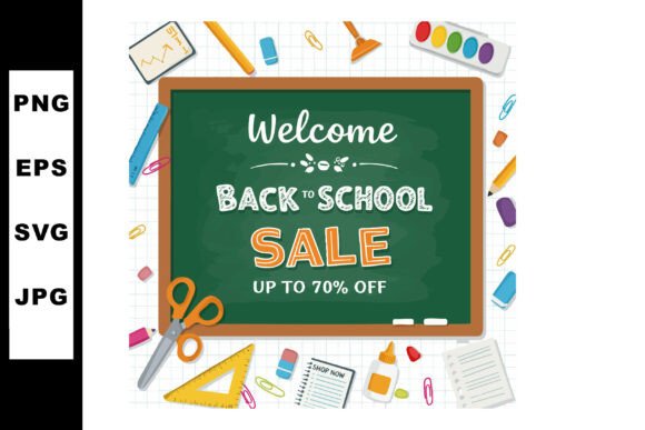 Back to School Sale Promotion with Color: Graphics & Illustrations