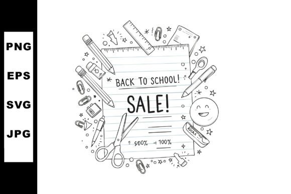 Back to School Sale Promotion with Stati: Graphics & Illustrations