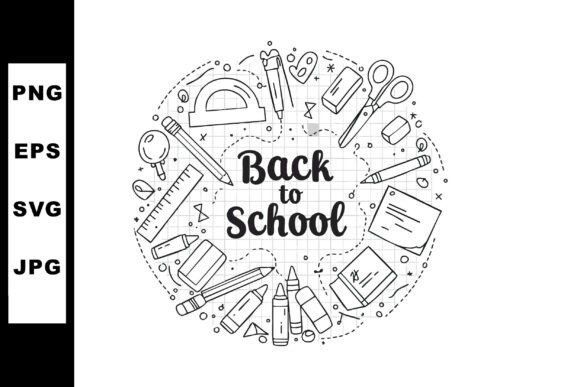 Back to School Supplies Stationery Tools Graphics