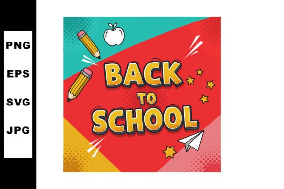 Back to School Text with Pencils Apple P Graphics