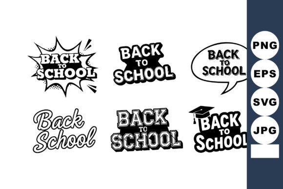 Back to School Typography Design Set Wit: Graphics & Illustrations