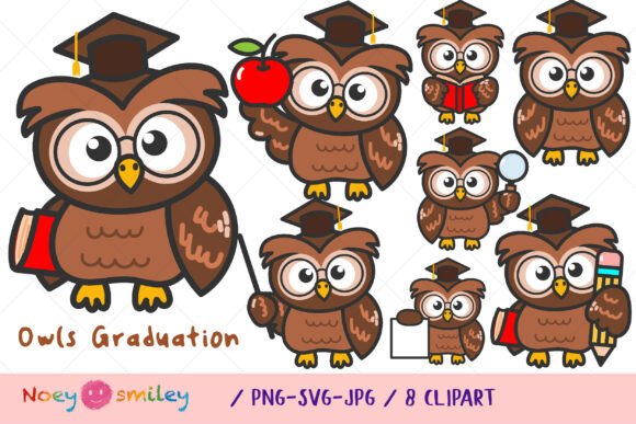 Owl Graduation Cap Graphics & Illustrations
